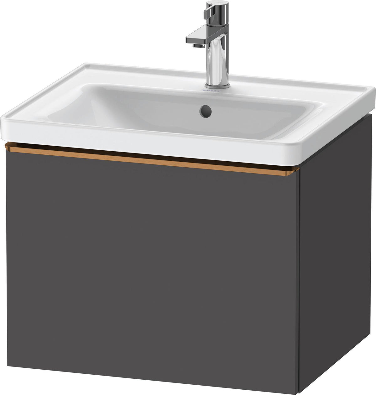 DURAVIT D-Neo Waschtischunterbau 584 mm betongrau matt mit 1 Auszug und Soft-Close