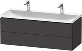 DURAVIT L-Cube Waschtischset 1200x480x480 mm, Eiche, 2 Schubkästen, wandhängend, Tip-on