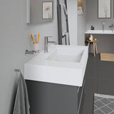 DURAVIT Vero Möbelwaschtisch 850 mm weiß WonderGliss mit Überlauf und Hahnlochbank