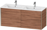 Duravit XViu Waschtischunterbau wandhängend 1280 mm, 4 Schubkästen, champagner matt/weiß matt