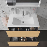 Duravit L-Cube Waschtischunterbau 820 mm taupe matt mit 2 Schubkästen und Tip-On-Technik