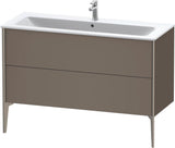 DURAVIT XViu Waschtischunterbau bodenstehend 1210 mm, 2 Auszüge, champagner matt/weiß matt