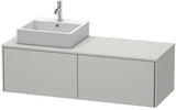Duravit XSquare Waschtischunterbau 1400 mm wandhängend mit Becken links in s-matt