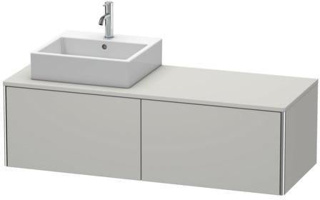 Duravit XSquare Waschtischunterbau 1400 mm wandhängend mit Becken links in s-matt
