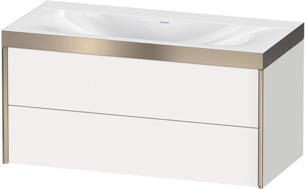 DURAVIT XViu Waschtischunterbauset c-bonded 1000 mm 2 Schubkästen champagner matt