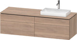 Duravit L-Cube Waschtischunterbau 1620 mm taupe supermatt mit Tip-On Technik und Soft-Close