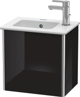 Duravit Waschtischunterbau XSquare, 1 Tür, links, 410x289x400 mm, Schwarz Hochglanz