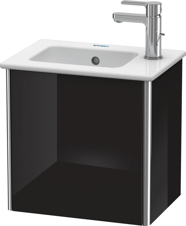 Duravit Waschtischunterbau XSquare, 1 Tür, links, 410x289x400 mm, Schwarz Hochglanz