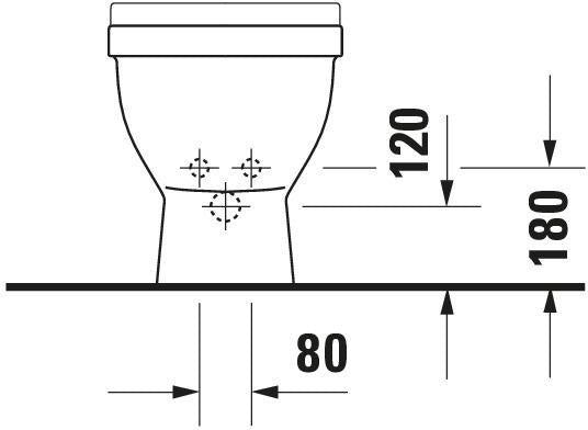 DURAVIT Stand-Bidet Starck 3 560 mm weiß WonderGliss mit Überlauf und 1 Hahnloch