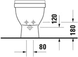 DURAVIT Stand-Bidet Starck 3 560 mm weiß WonderGliss mit Überlauf und 1 Hahnloch