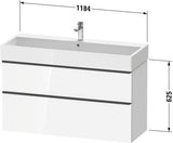 Duravit D-Neo Waschtischunterbau 1184 mm Eiche Terra Matt – 1 Auszug, wandhängend, Soft-Close