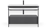 Duravit Happy D.2 c-bonded Waschtischset 1175 mm mit Metallkonsole & Schubkasten in Taupe