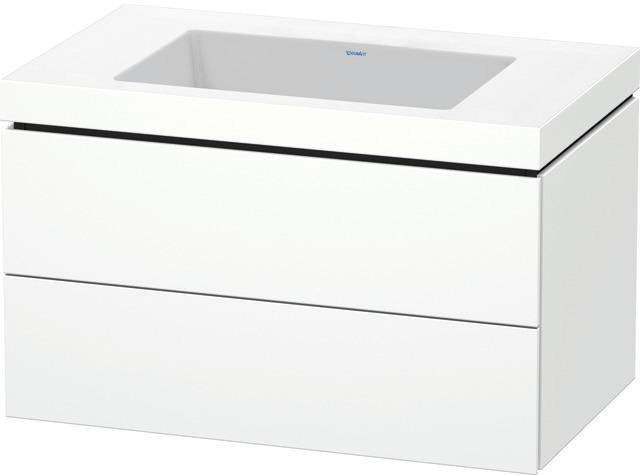 Duravit Waschtischset L-Cube 800 mm mit Vero Air Möbelwaschtisch – wandhängend, 2 Schubkästen