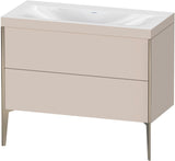 DURAVIT XViu c-bonded Waschtischset 1000 mm – bodenstehend, 2 Auszüge, Push-Open