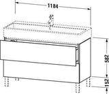 Duravit L-Cube Waschtischunterbau 1184 mm amerikanisch Nussbaum für Vero Air