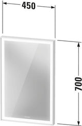 DURAVIT L-Cube Lichtspiegel 650x700 mm, graphit matt, LED, Sensorschalter, IP44