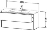 Duravit XSquare Waschtischunterbau 1210 mm mit 2 Schubkästen, s-matt, für ME by Starck