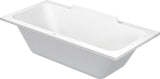Duravit DuraStyle 2 Rechteck-Badewanne 1800x800mm weiß mit 2 Rückenschrägen