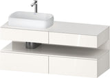 DURAVIT Qatego Studio F. A. Porsche Konsolenwaschtischunterbau 1400 mm Weiß Matt mit LED-Nischenbeleuchtung