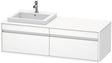 Duravit Ketho Waschtischunterbau 1400 mm wandhängend, 2 Auszüge, weiß matt, Becken links