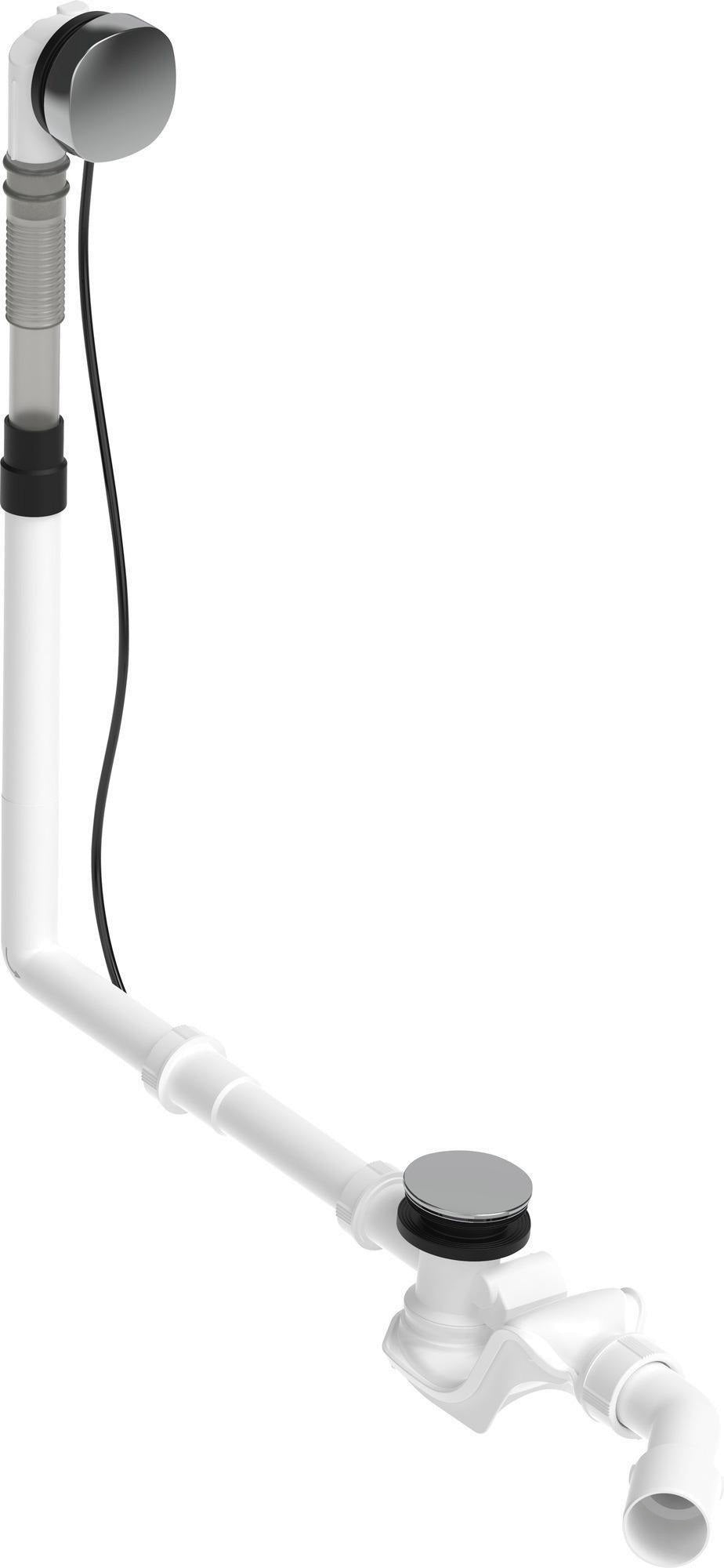 DURAVIT Ab- und Überlaufgarnitur Quadroval Dr ehgriff, Bowdenzuglänge 850 mm, chrom