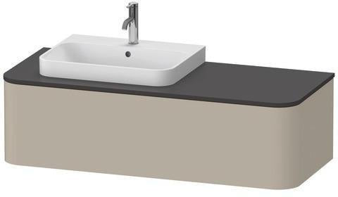 Duravit Waschtischunterbau Happy D.2 Plus 1300 mm taupe supermatt mit Tip-On-Technik