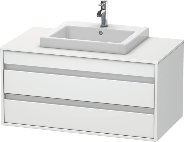 DURAVIT Ketho Waschtischunterbau 1000 mm wandhängend, 2 Schubkästen, weiß matt