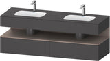 DURAVIT Qatego Studio F. A. Porsche Waschtischset 1600 mm mit Konsolenwaschtischunterbau, 2 Auszüge