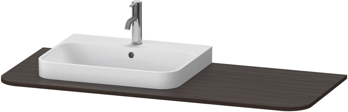 Duravit Konsole Happy D.2 1300 mm taupe supermatt – Beckenposition links
