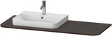 Duravit Konsole Happy D.2 1300 mm taupe supermatt – Beckenposition links