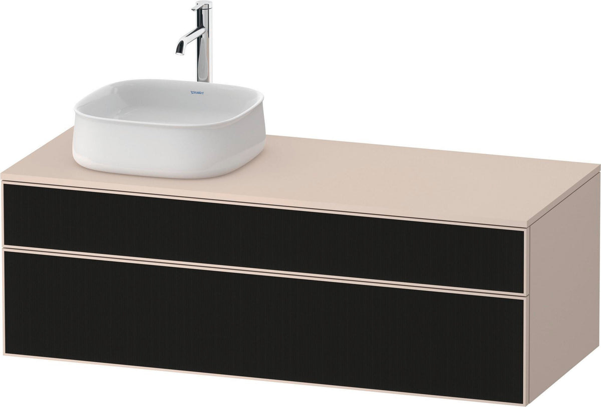 DURAVIT Zencha Konsolen-Waschtischunterbau 1300 mm Eiche Anthrazit wandhängend