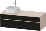 DURAVIT Zencha Konsolen-Waschtischunterbau 1300 mm Eiche Anthrazit wandhängend