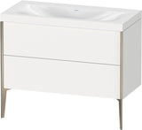 DURAVIT XViu c-bonded Waschtischset 1000 mm weiß bodenstehend mit 2 Auszügen