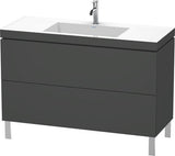 Duravit L-Cube Waschtischset 1200 mm mit Vero Air Möbelwaschtisch, bodenstehend, ohne Überlauf