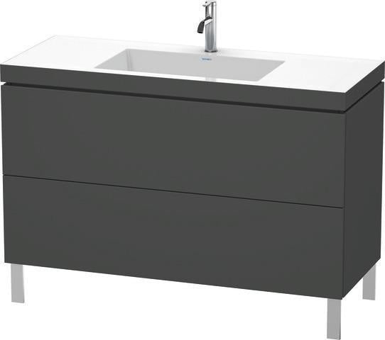 Duravit L-Cube Waschtischset 1200 mm mit Vero Air Möbelwaschtisch, bodenstehend, ohne Überlauf
