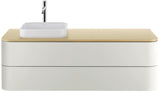 Duravit Konsole Happy D.2 1300 mm taupe supermatt – Beckenposition links