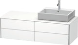 Duravit XSquare Konsolenwaschtischunterbau 1400 mm betongrau matt, 4 Schubkästen, wandhängend