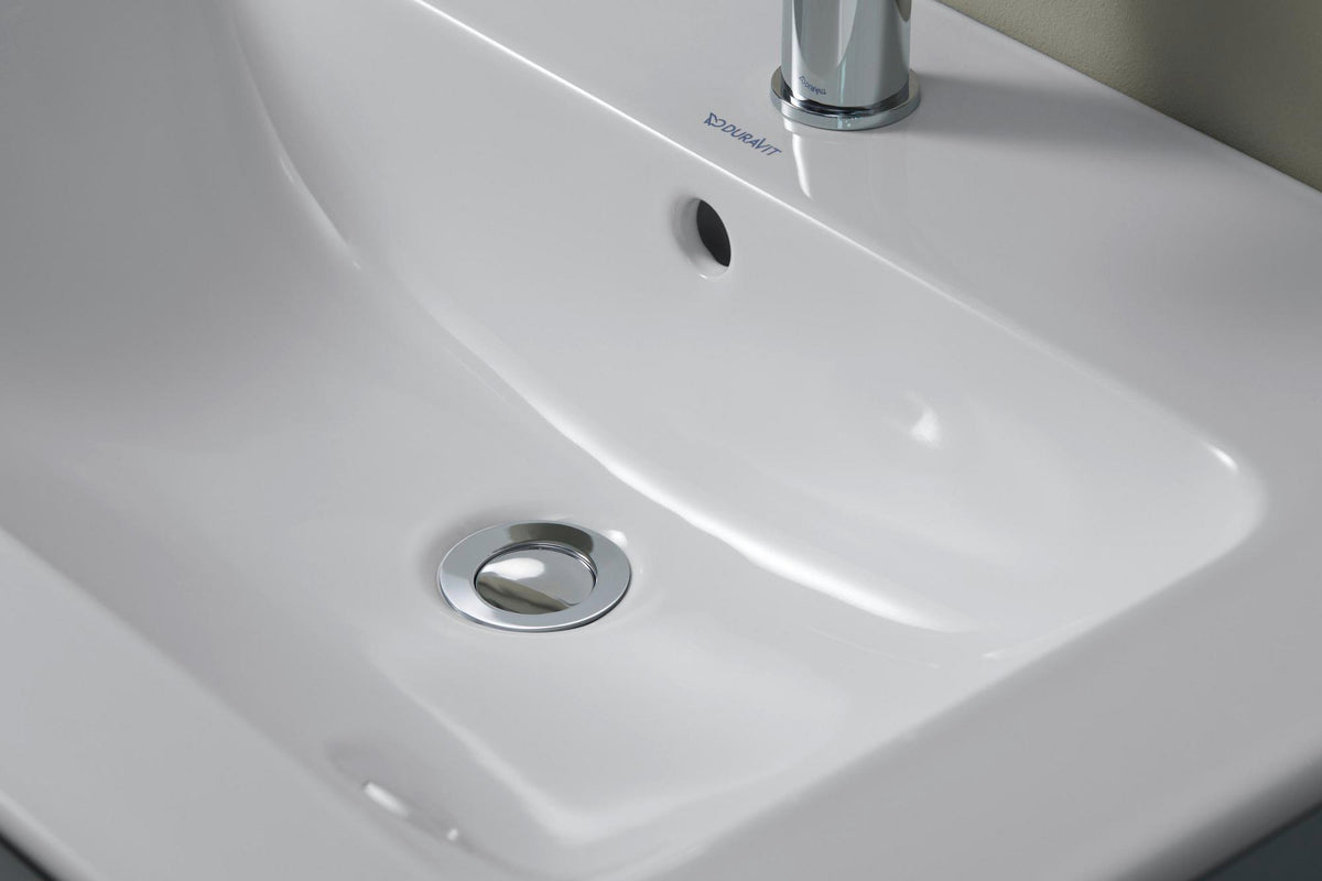 DURAVIT ME by Starck Möbelwaschtisch 1030 mm Weiß Seidenmatt mit Überlauf und 1 Hahnloch