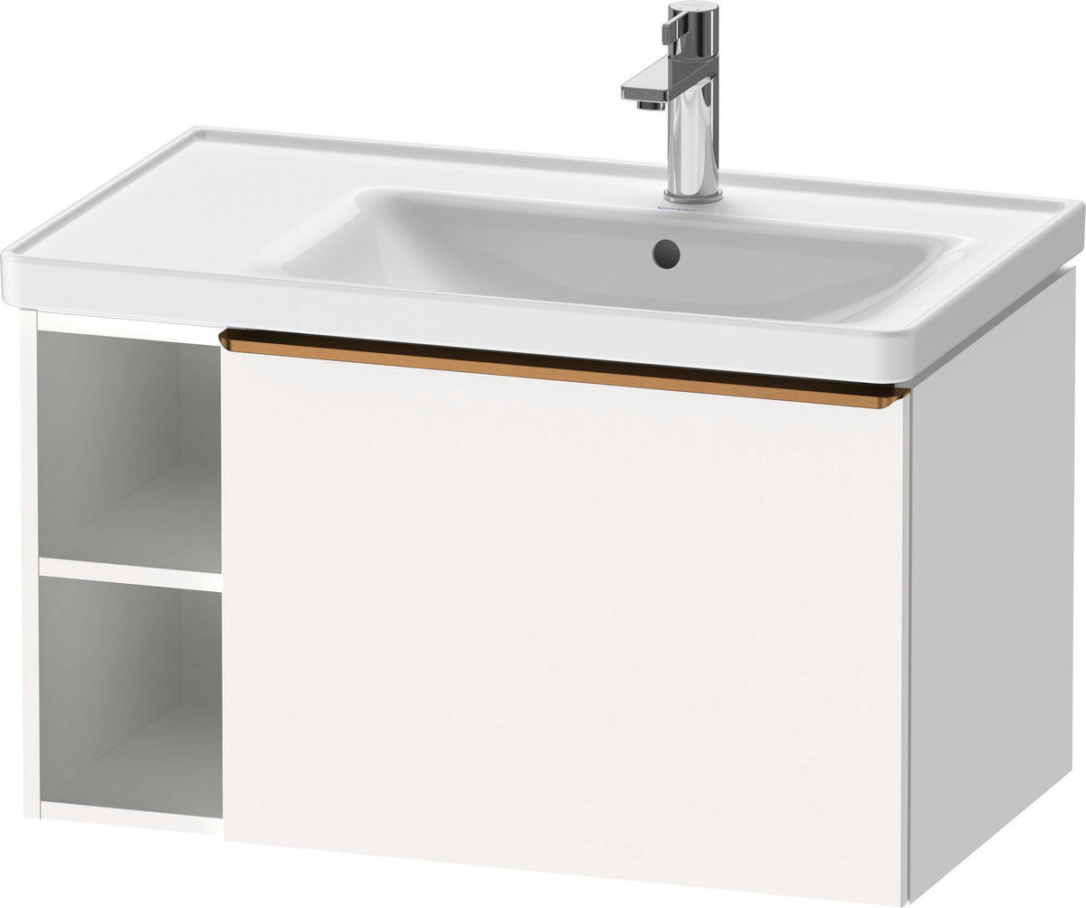 DURAVIT D-Neo Waschtischunterbau 784 mm wandhängend mit 1 Auszug und 2 offenen Fächern in Betongrau Matt