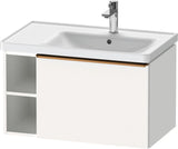 DURAVIT D-Neo Waschtischunterbau 784 mm wandhängend mit 1 Auszug und 2 offenen Fächern in Betongrau Matt