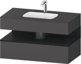 DURAVIT Qatego Einbauwaschtisch mit Konsolenwaschtischunterbau 1000 mm, 1 Auszug, antibakteriell