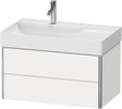Duravit XSquare Waschtischunterbau 784 mm wandhängend, 2 Schubkästen, weiß matt, mit Tip-On-Technik