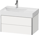 Duravit XSquare Waschtischunterbau 784 mm wandhängend, 2 Schubkästen, weiß matt, mit Tip-On-Technik