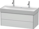 Duravit XSquare Waschtischunterbau 984 mm mit zwei Schubkästen in Steingrau matt
