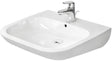 Duravit D-Code Waschtisch 600 mm weiß mit Überlauf und 1 Hahnloch, wandhängend