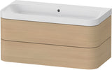 DURAVIT Happy D.2 c-shaped Waschtischset 975 mm wandhängend mit Tip-on und Soft-Close