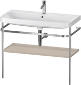 Duravit Happy D.2 c-shaped Waschtischset mit Metallkonsole, 975 mm, Taupe