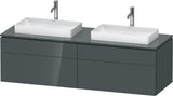 Duravit L-Cube Waschtischunterbau 1620 mm taupe supermatt, wandhängend, Tip-On