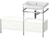 Duravit Waschtischset Happy D.2 Plus 1200x490mm taupe supermatt – Einrichtungssystem Nussbaum rechts