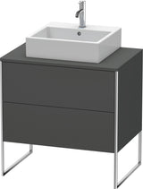 Duravit XSquare Waschtischunterbau, bodenstehend, 2 Schubladen, 800 mm, Graphit Matt